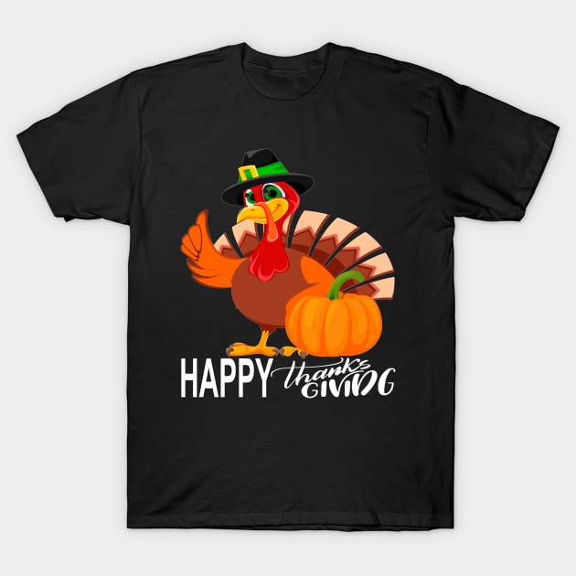 Happy ThanksGiving Turkey Day Funny Gift T-Shirt by karascom